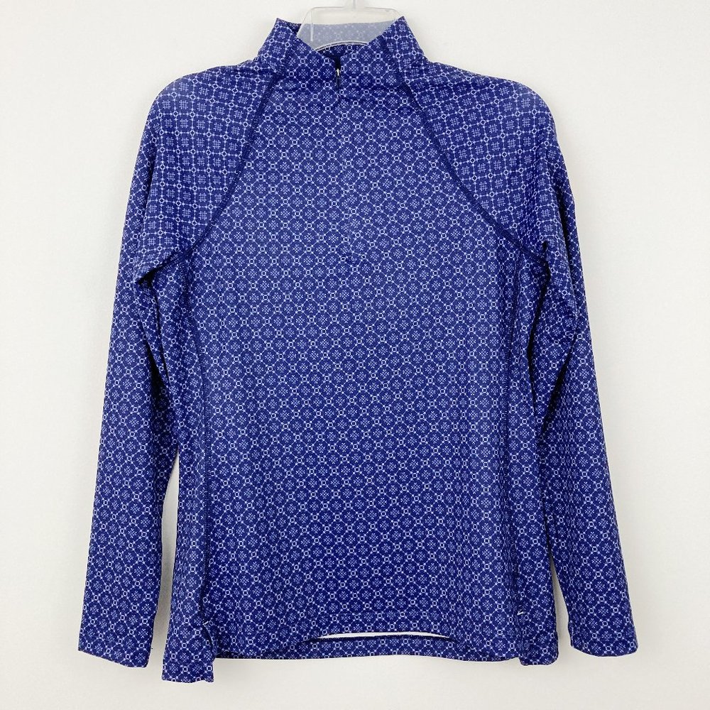 Peter Millar Raglan Perth Micro Print Quarter Zip… - image 1